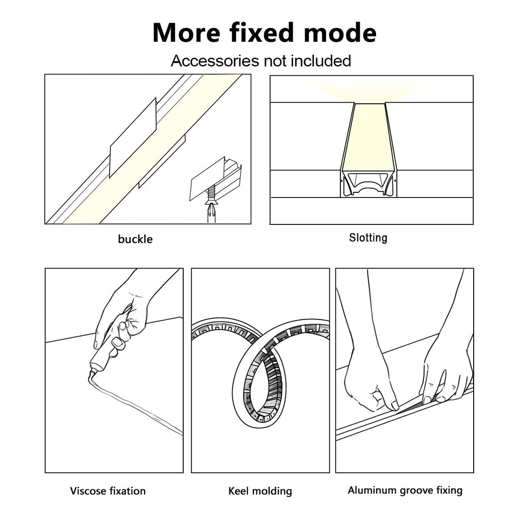 24V Waterproof Outdoor Recessed LED Flexible Linear Light Stair Lighting DIY