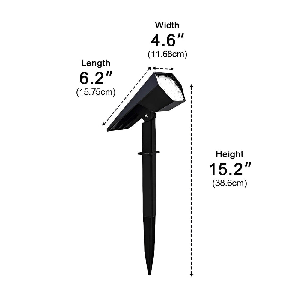 Adjustable Waterproof Multicolour Solar Spot Light With Sensor Landscape Lighting