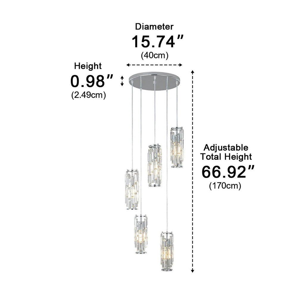 Creative Iron Crystal Glass Chandelier Pendant Lights Ceiling Lamp