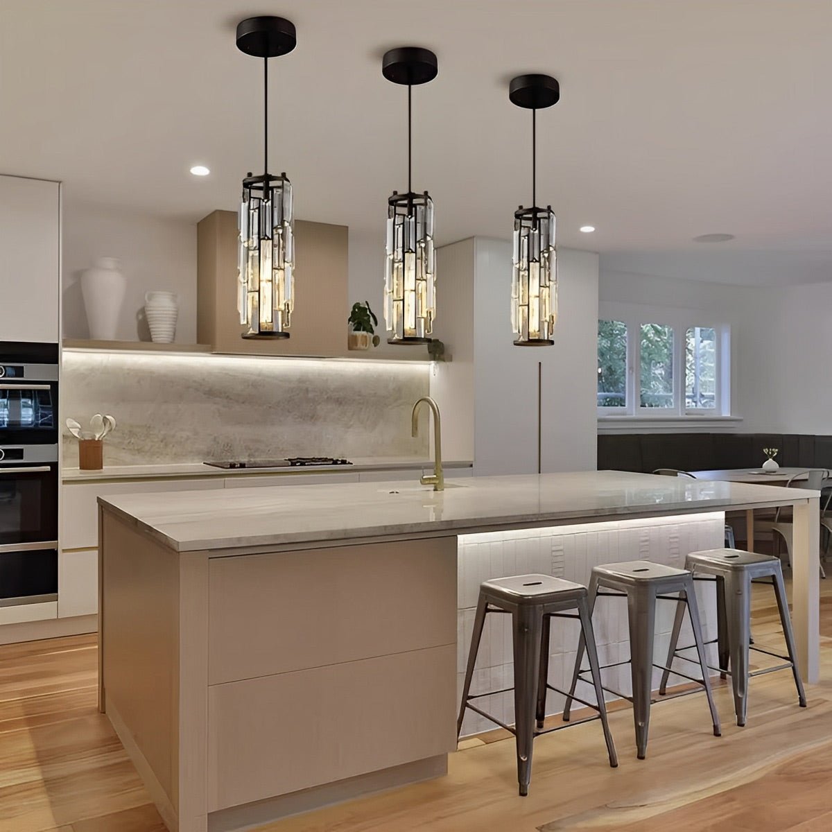 Creative Iron Crystal Glass Chandelier Pendant Lights Ceiling Lamp