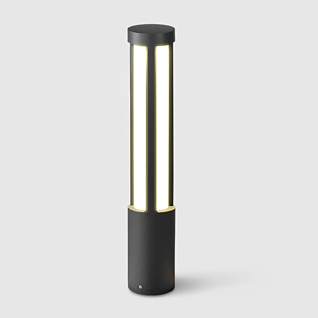 Cylinder LED Black Modern Outdoor Post Lights Street Light