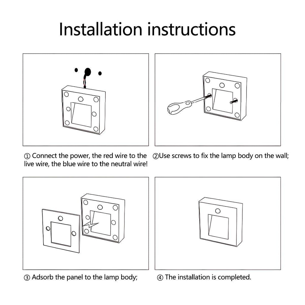 Modern Minimalist Motion Sensor LED Wall Stairway Lights