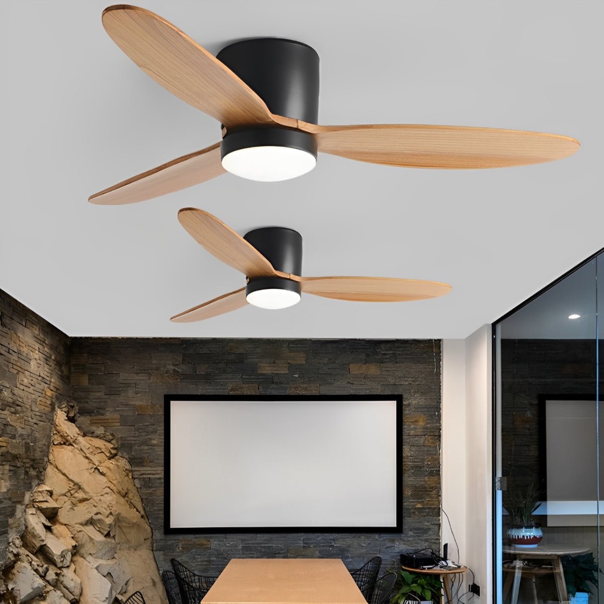 LED Inverter Silent White Low Floor DC Motor Simple Ceiling Fan Light