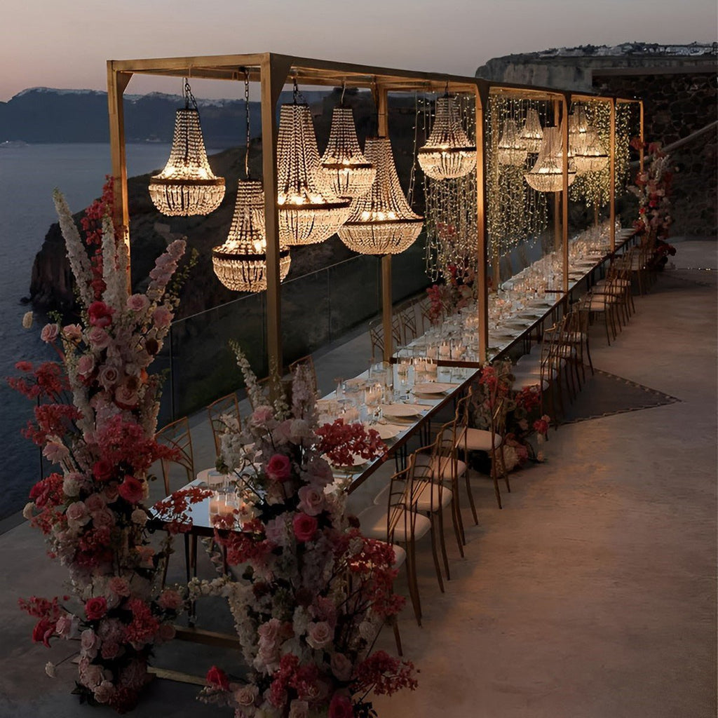 12V Low Voltage Luxury Waterproof Outdoor Crystal Chandeliers