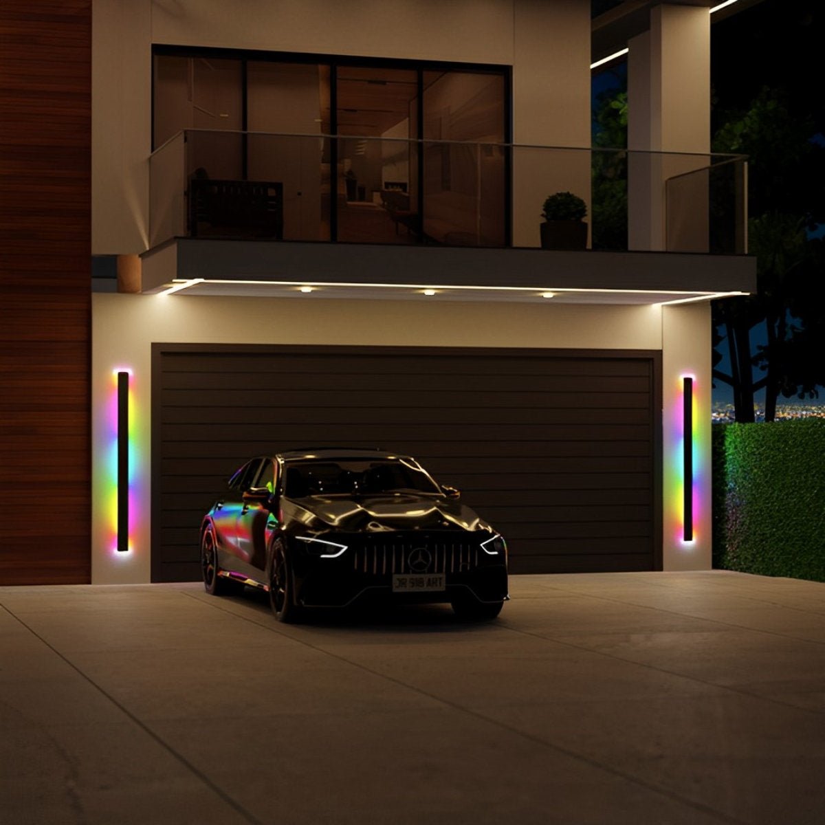 Minimalist Line Outdoor Waterproof LED Garden Wall Sconces