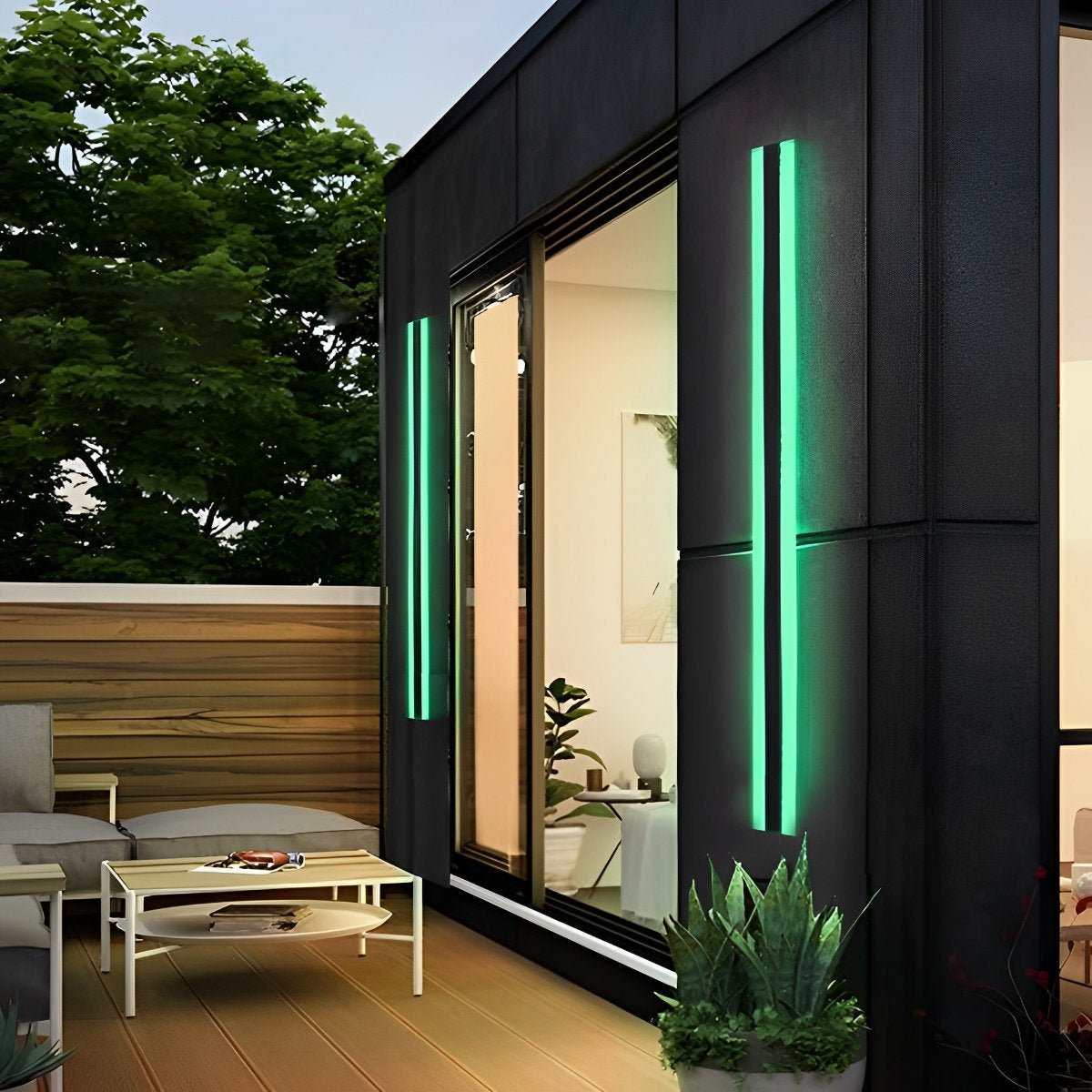 Minimalist Line Outdoor Waterproof LED Garden Wall Sconces