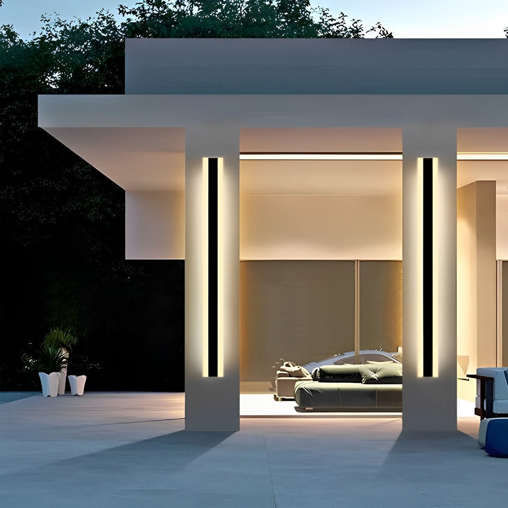 Minimalist Line Outdoor Waterproof LED Garden Wall Sconces