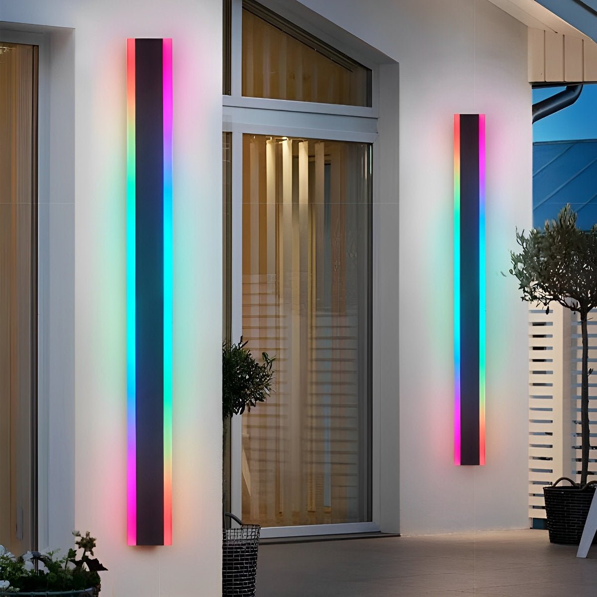 Minimalist Line Outdoor Waterproof LED Garden Wall Sconces