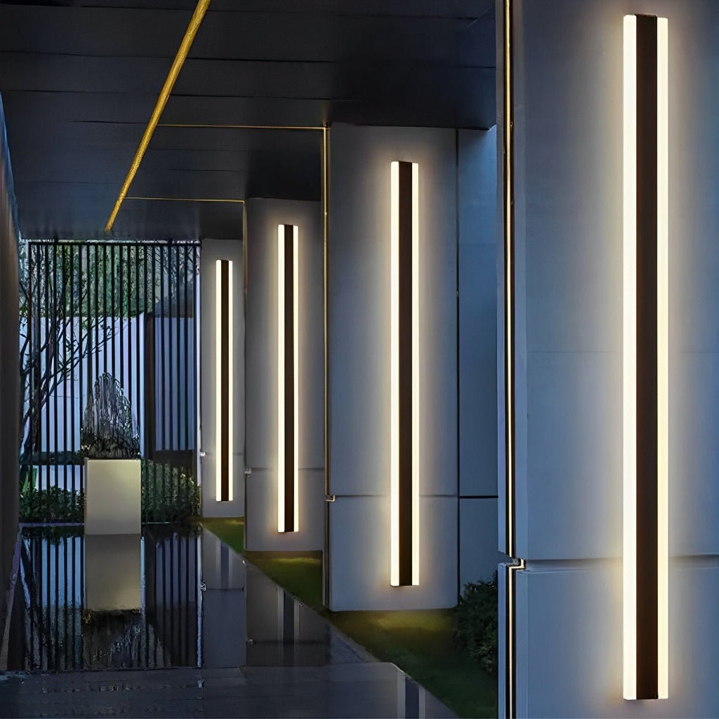 Minimalist Line Outdoor Waterproof LED Garden Wall Sconces
