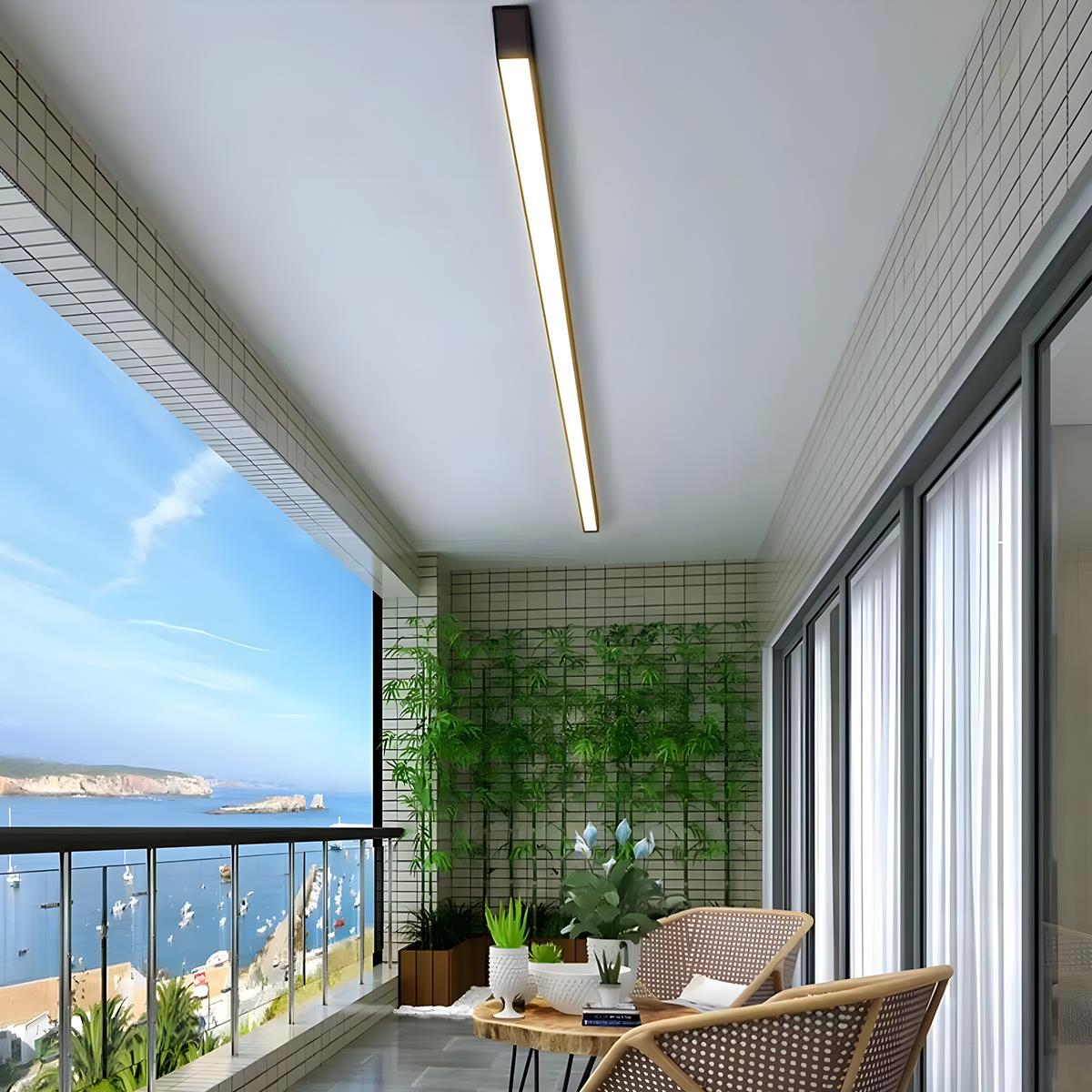 Minimalist Strip Dimming LED Modern Ceiling Light