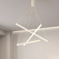 Minimalist Strip Stepless Dimming LED White Modern Chandelier