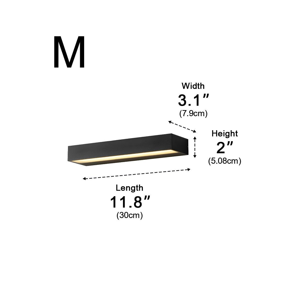 Minimalist Waterproof LED Black Modern Outdoor Wall Washer Light