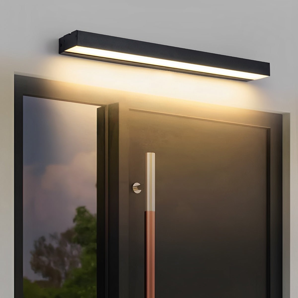 Minimalist Waterproof LED Black Modern Outdoor Wall Washer Light
