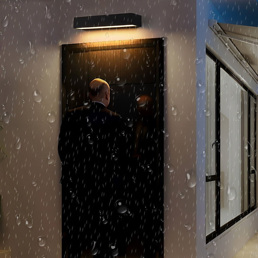 Minimalist Waterproof LED Black Modern Outdoor Wall Washer Light