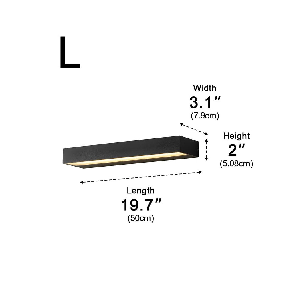 Minimalist Waterproof LED Black Modern Outdoor Wall Washer Light