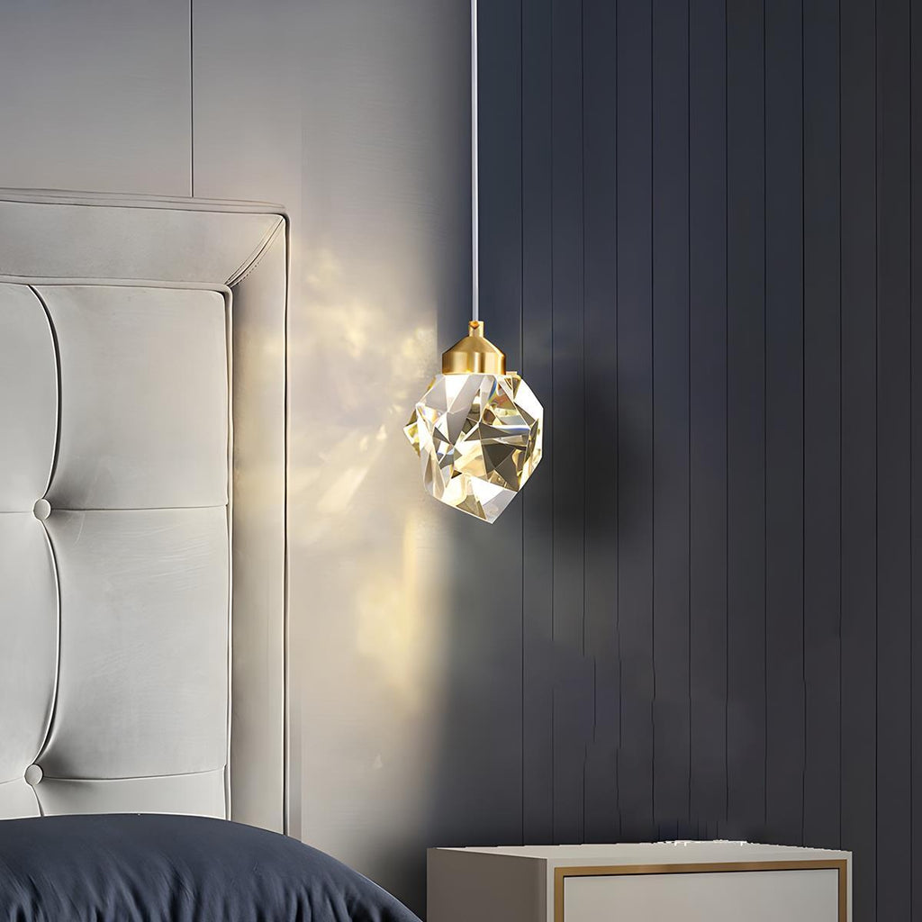 Modern Luxury Dimmable Brass Crystal Pendant Lights