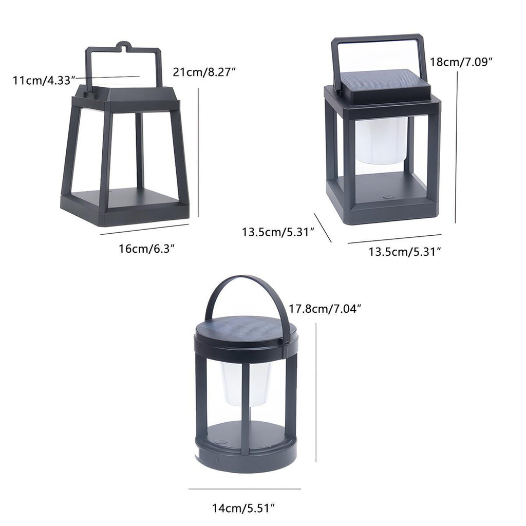 Modern Minimalist Waterproof Solar LED Outdoor Lantern Table Lamp