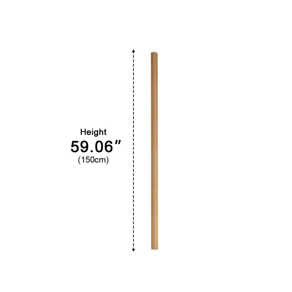 Modern Minimalist Wood Plug In LED Long Strip Floor Lamp