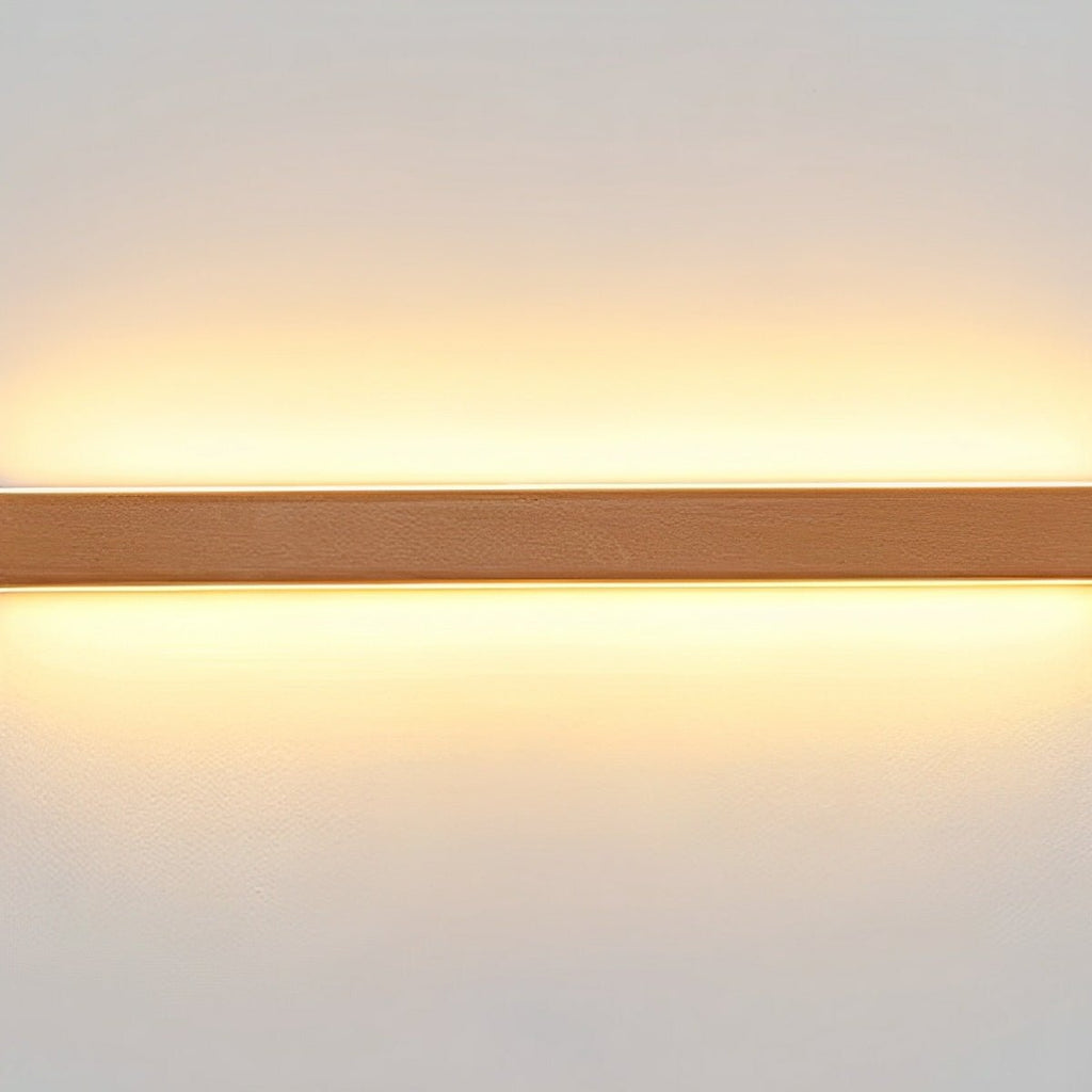Modern Minimalist Wood Up & Down LED Long Strip Indoor Wall Sconce