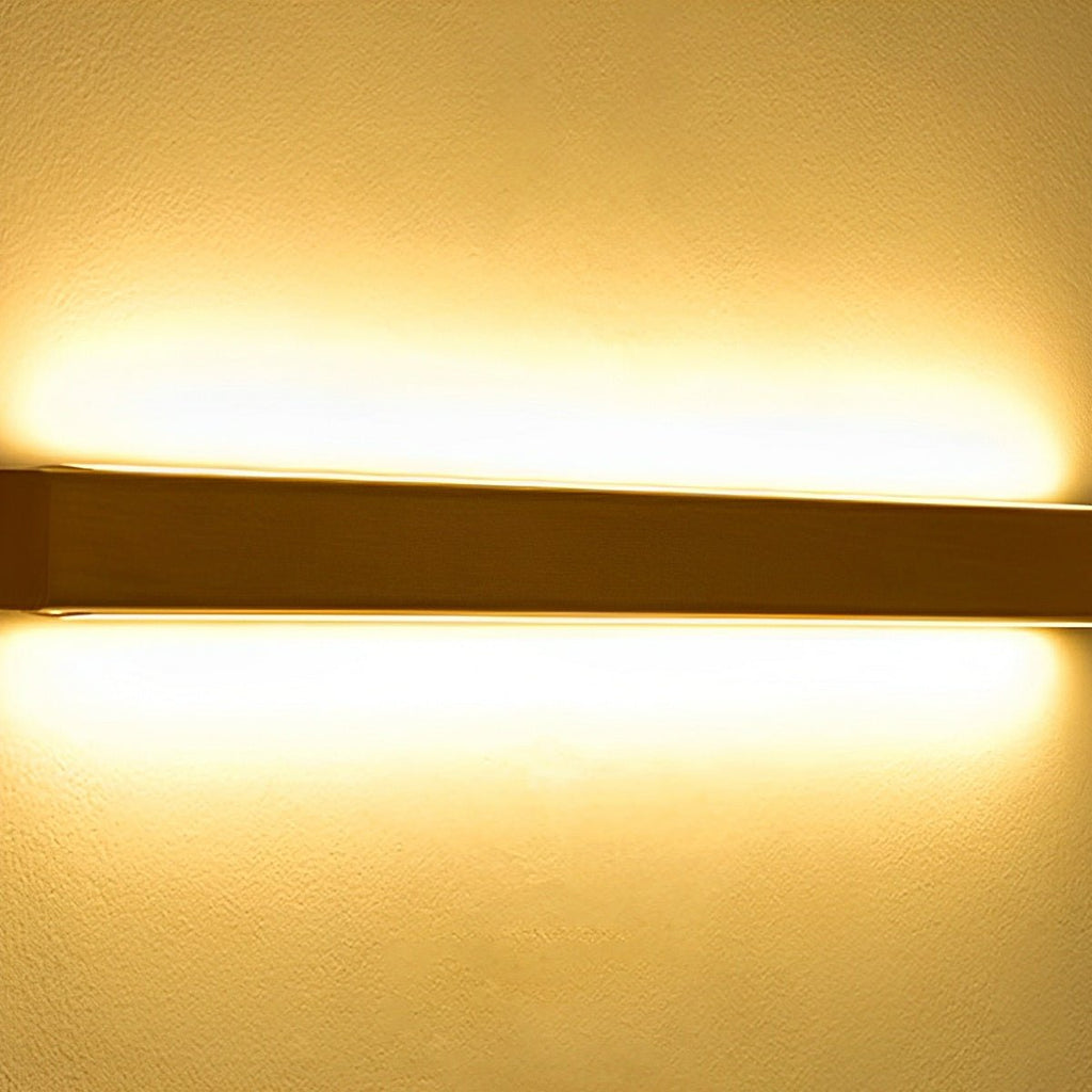 Modern Minimalist Wood Up & Down LED Long Strip Indoor Wall Sconce