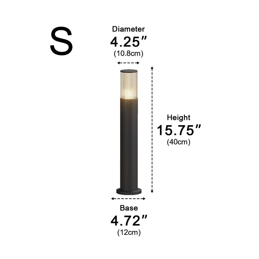 Modern Waterproof Cylinder Outdoor Garden LED Lawn Pillar Lights