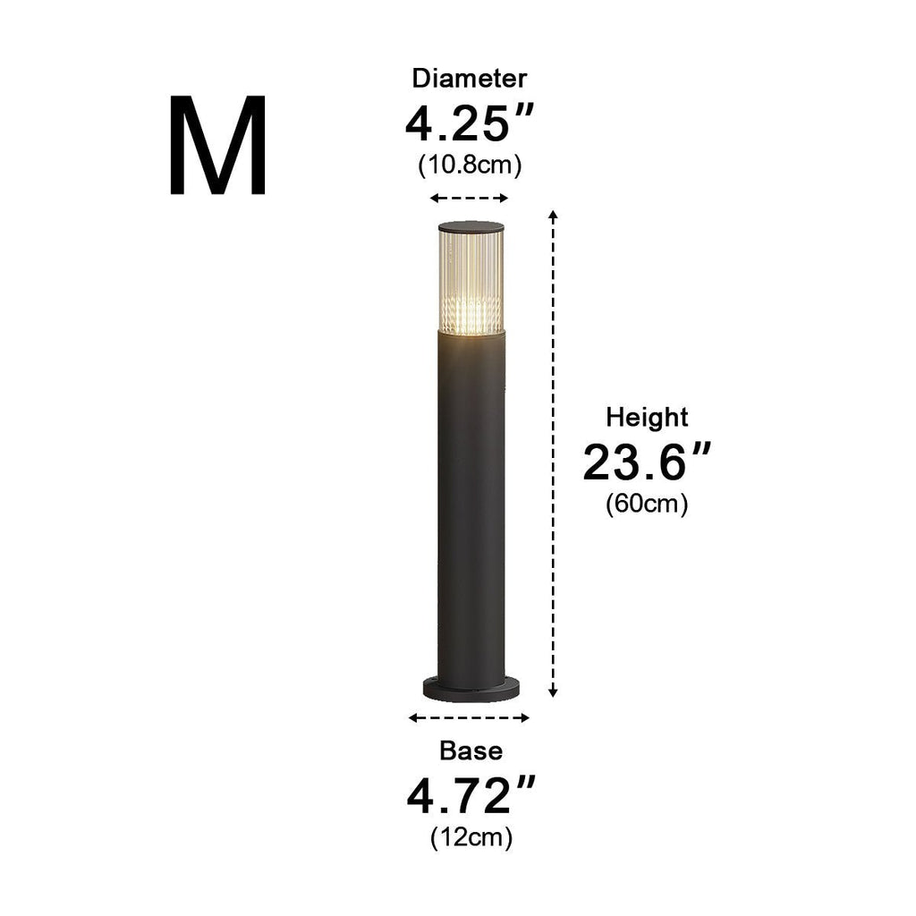 Modern Waterproof Cylinder Outdoor Garden LED Lawn Pillar Lights