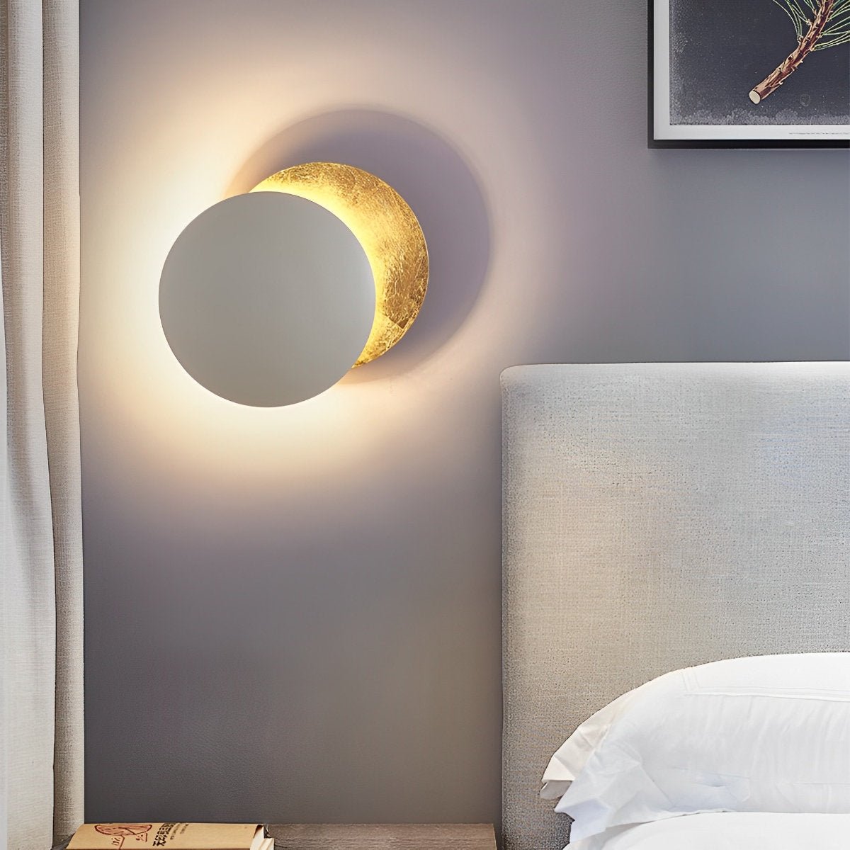 Nordic Postmodern Minimalist Moon Eclipse Creative Wall Sconce