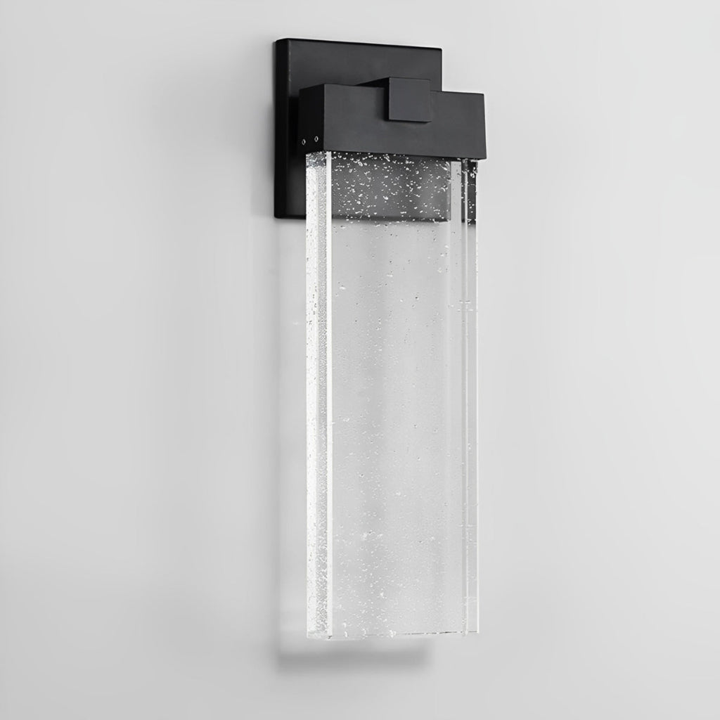 Rectangular Bubble Crystal Waterproof LED Modern Outdoor Wall Sconce