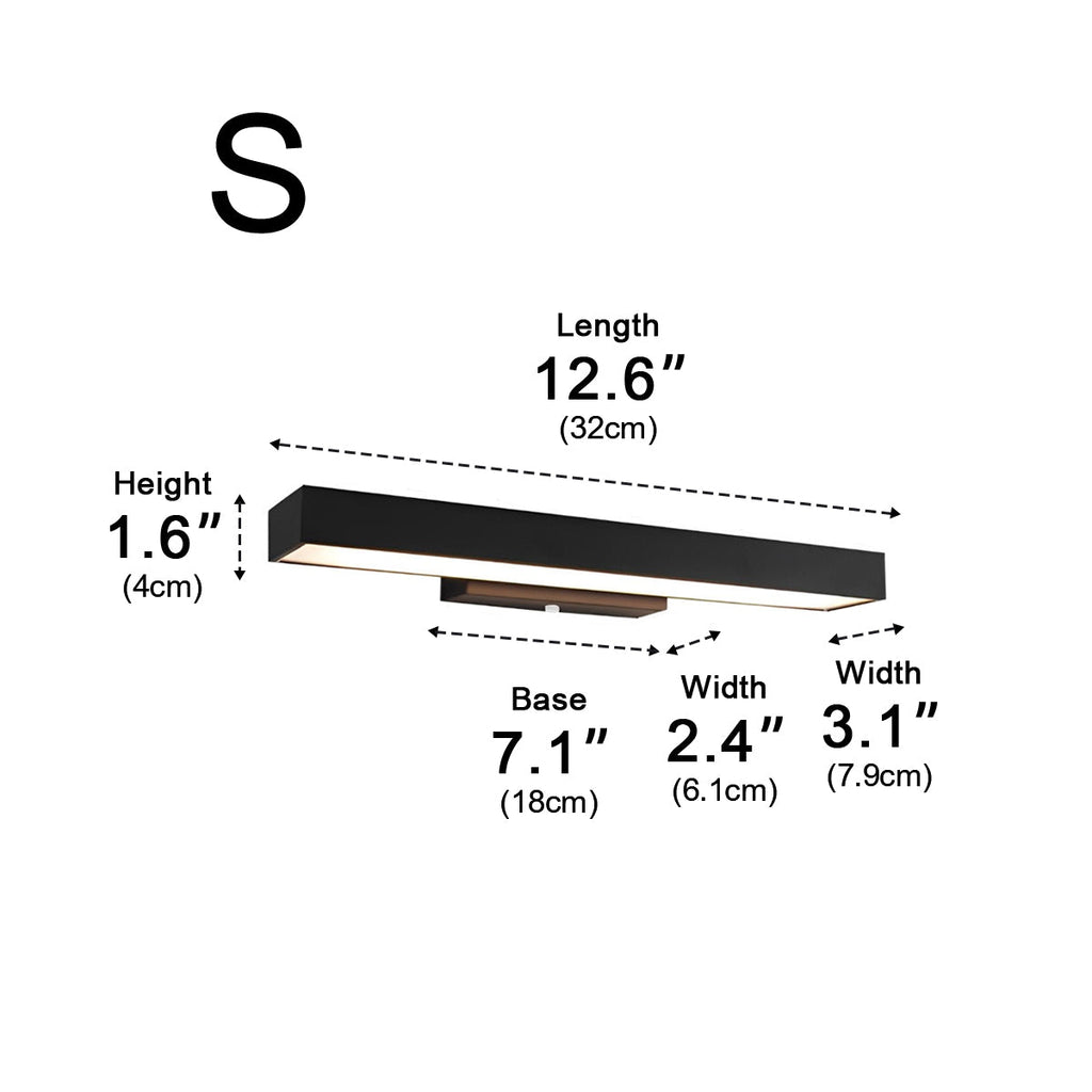 Modern Minimalist Waterproof Outdoor Black Motion Sensor Wall Sconce