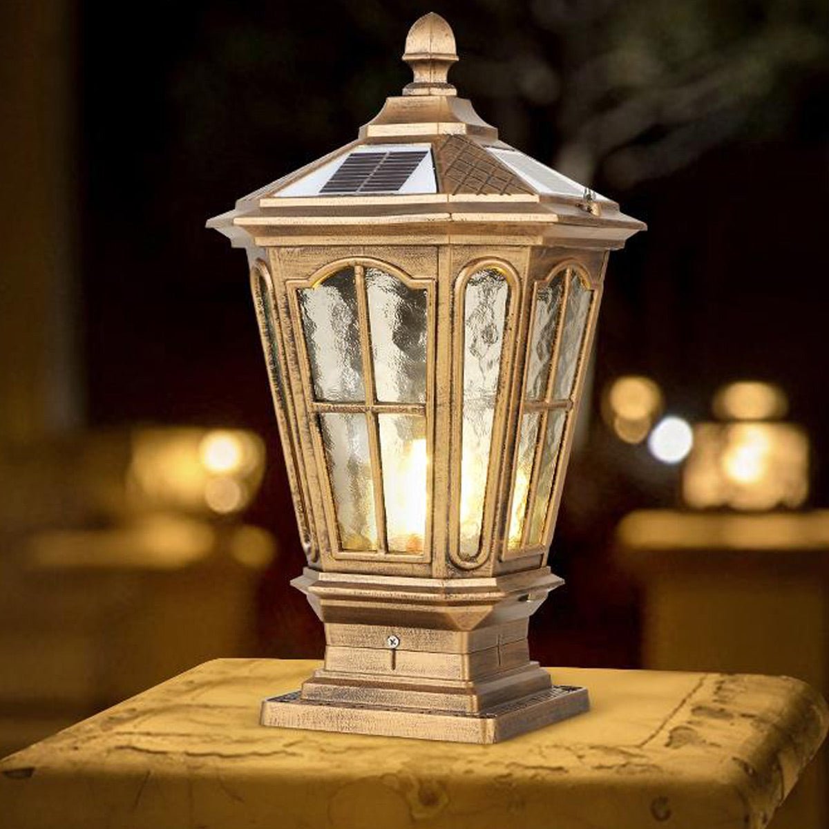 Retro Pavilion Shape Waterproof LED Fence Post Cap Lights