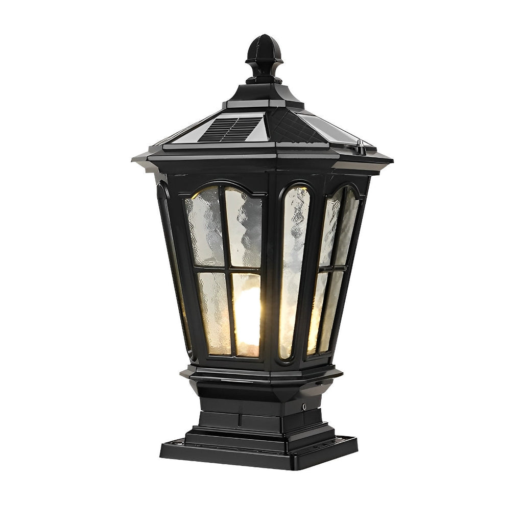 Retro Pavilion Shape Waterproof LED Fence Post Cap Lights