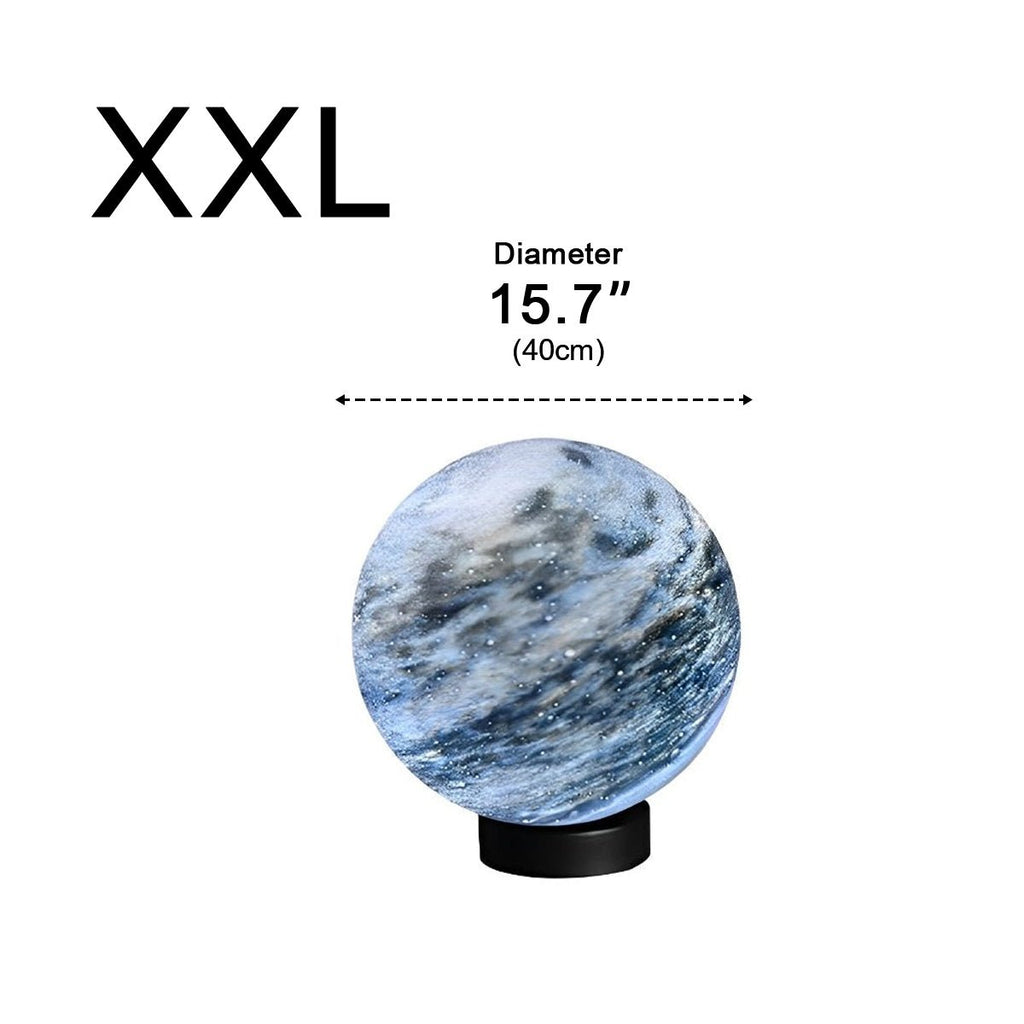 Round Glass Planets Design Waterproof Modern Outdoor Fence Post Lights Column Lighting