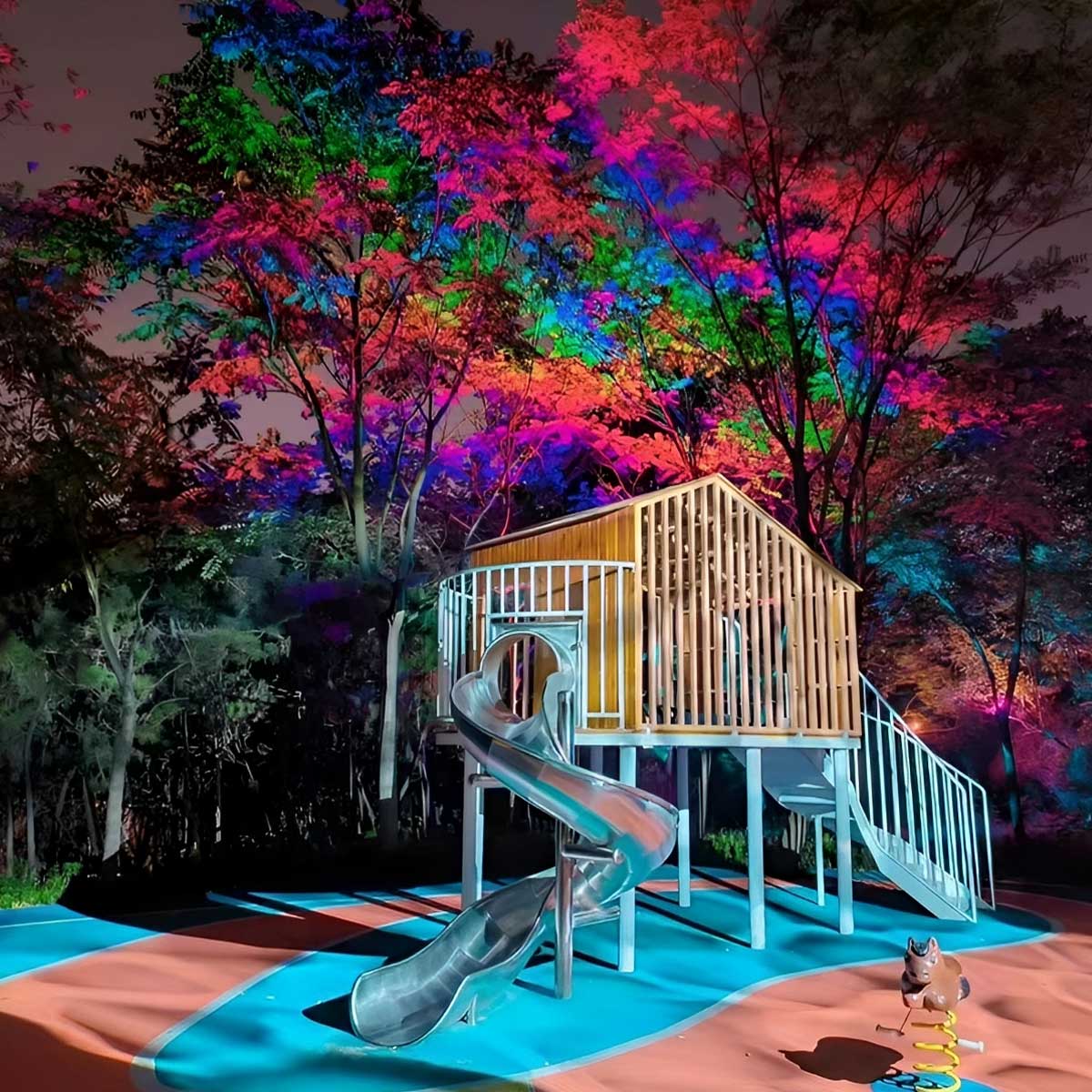 Solar Outdoor Waterproof RGB LED Spot Light Landscape Tree Lighting