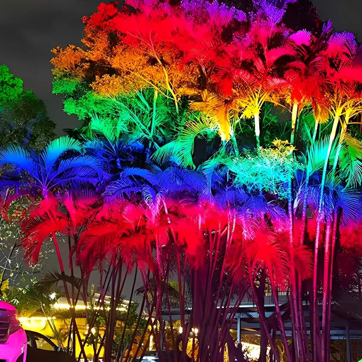 Solar Outdoor Waterproof RGB LED Spot Light Landscape Tree Lighting