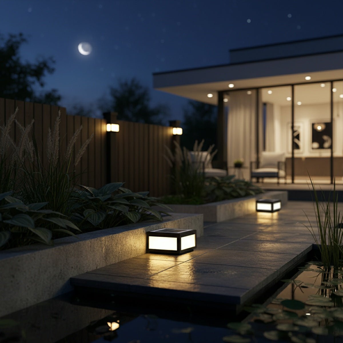 Solar Waterproof Post Cap Aluminum Column Pedestal Light