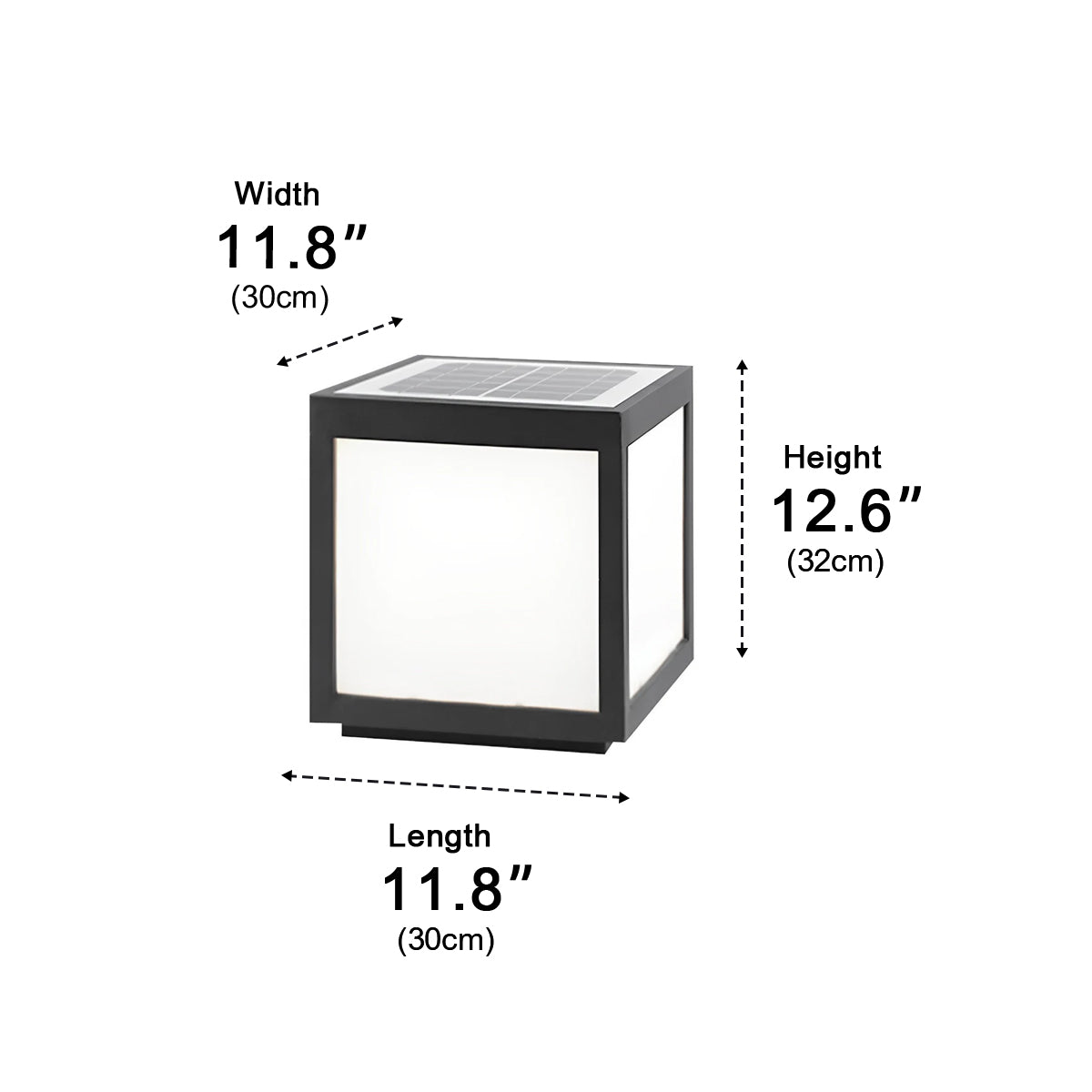 Solar Waterproof Post Cap Aluminum Column Pedestal Light