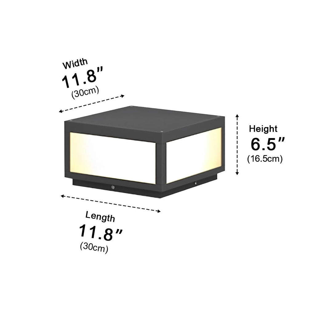Solar Waterproof Post Cap Aluminum Column Pedestal Light