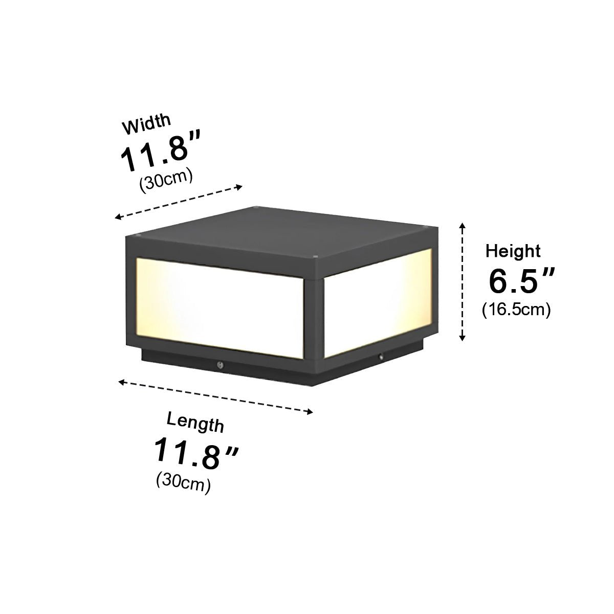 Solar Waterproof Post Cap Aluminum Column Pedestal Light