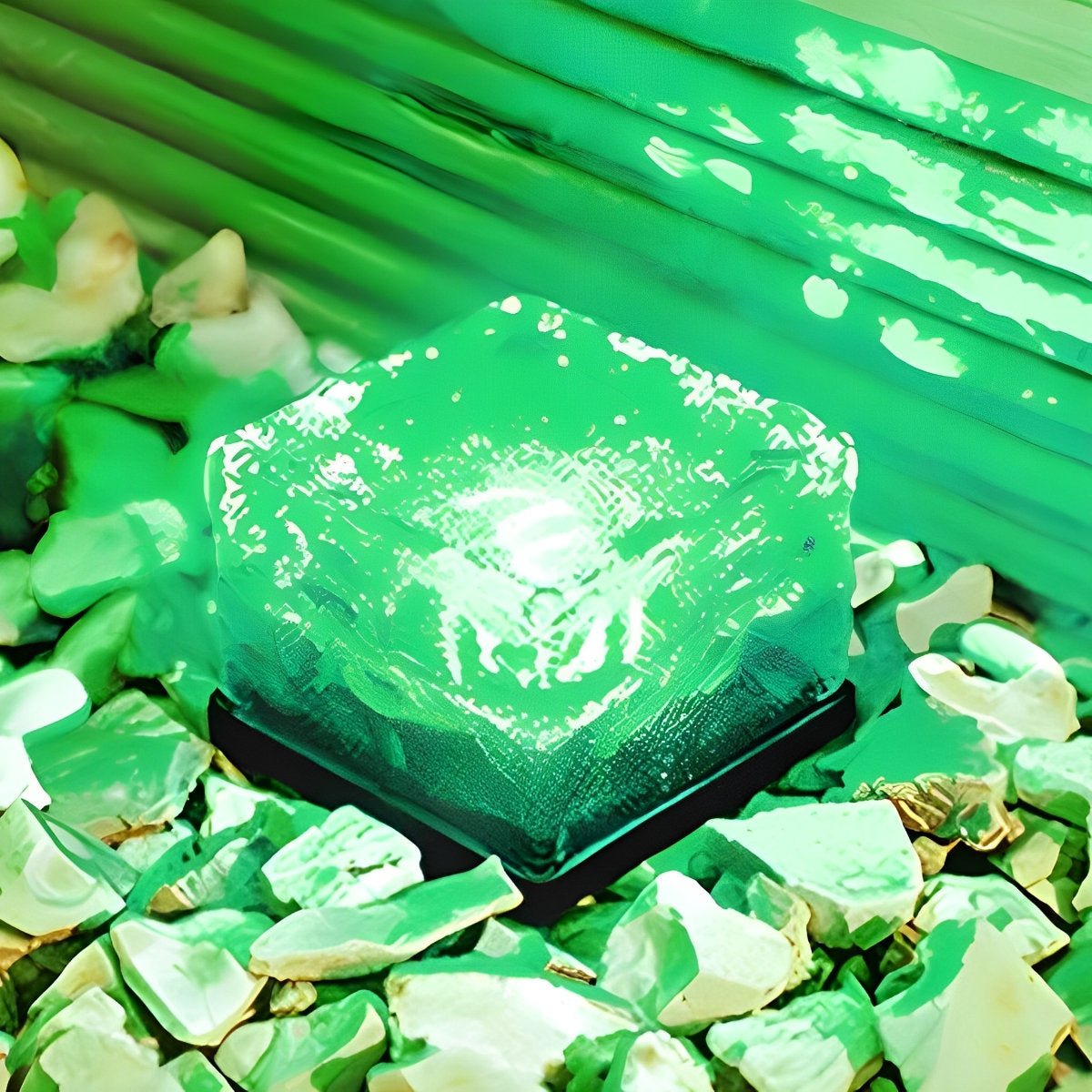 Square Creative Ice Brick LED Waterproof Smart Solar Outdoor Lawn Lights