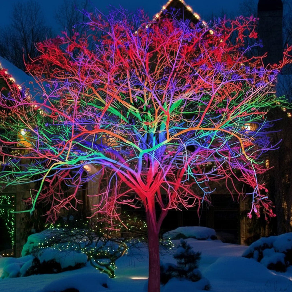 Colour-changing Outdoor Waterproof RGB LED Spot Light Landscape Tree Lighting With Remote Control