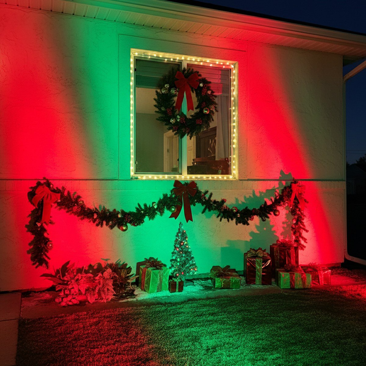 Colour-changing Outdoor Waterproof RGB LED Spot Light Landscape Tree Lighting With Remote Control