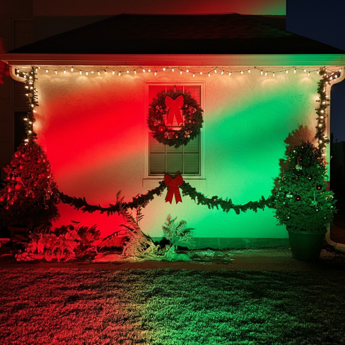 Colour-changing Outdoor Waterproof RGB LED Spot Light Landscape Tree Lighting With Remote Control
