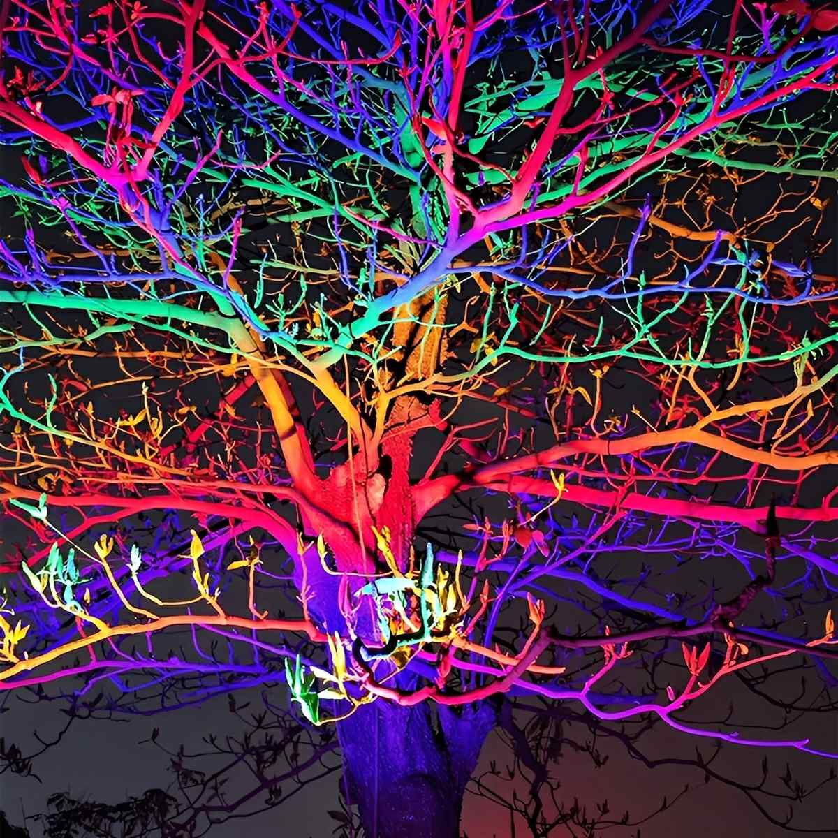 Colour-changing Outdoor Waterproof RGB LED Spot Light Landscape Tree Lighting With Remote Control