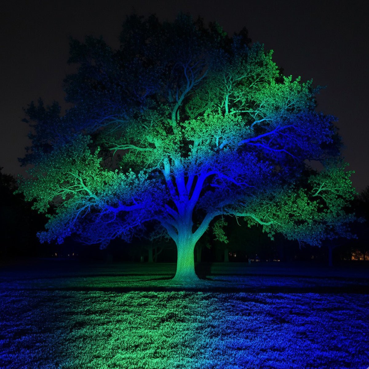 Colour-changing Outdoor Waterproof RGB LED Spot Light Landscape Tree Lighting With Remote Control