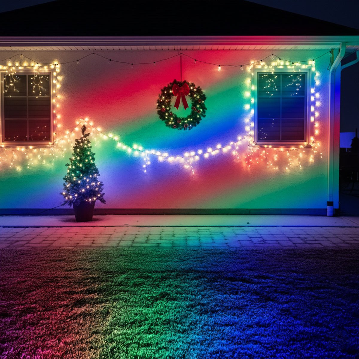 Colour-changing Outdoor Waterproof RGB LED Spot Light Landscape Tree Lighting With Remote Control