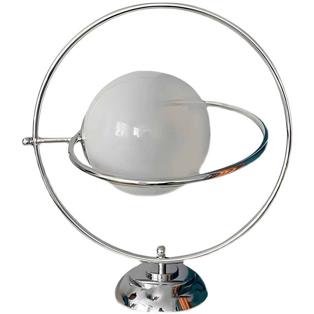 Vintage Glass Rotating Globe Bedside Table Lamp
