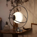 Vintage Glass Rotating Globe Bedside Table Lamp