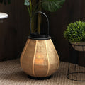 Vintage Handmade Wood LED Candle Lantern Floor Lamp