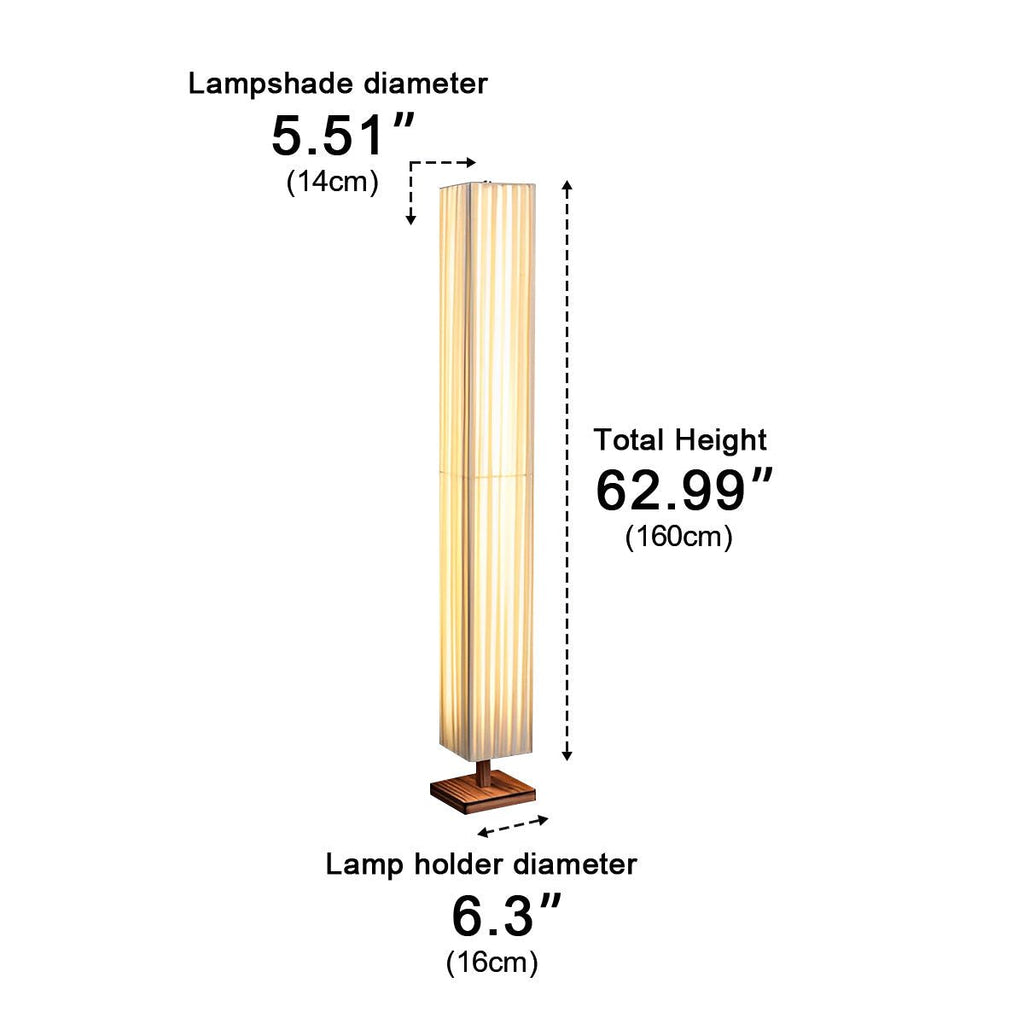 Vintage Square Column Plug In LED Floor Lamp