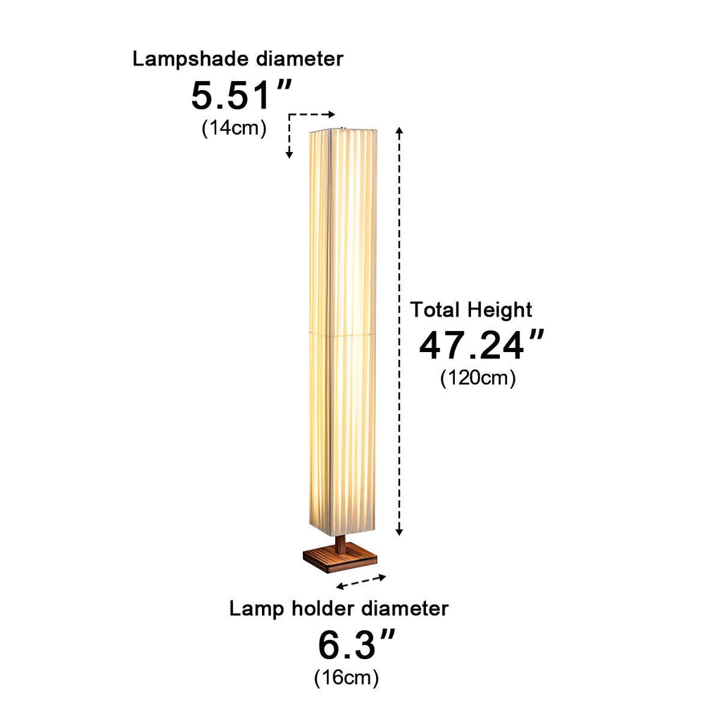 Vintage Square Column Plug In LED Floor Lamp